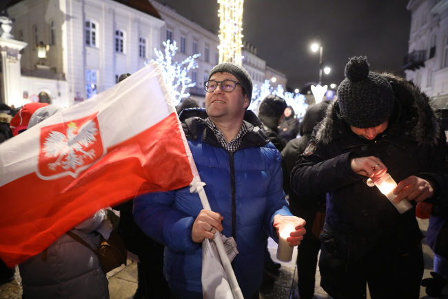 Uczestnicy protestu