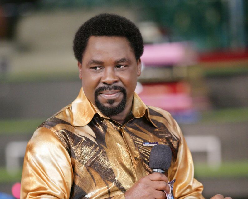 Pastor TB Joshua during one of his services (Punch)
