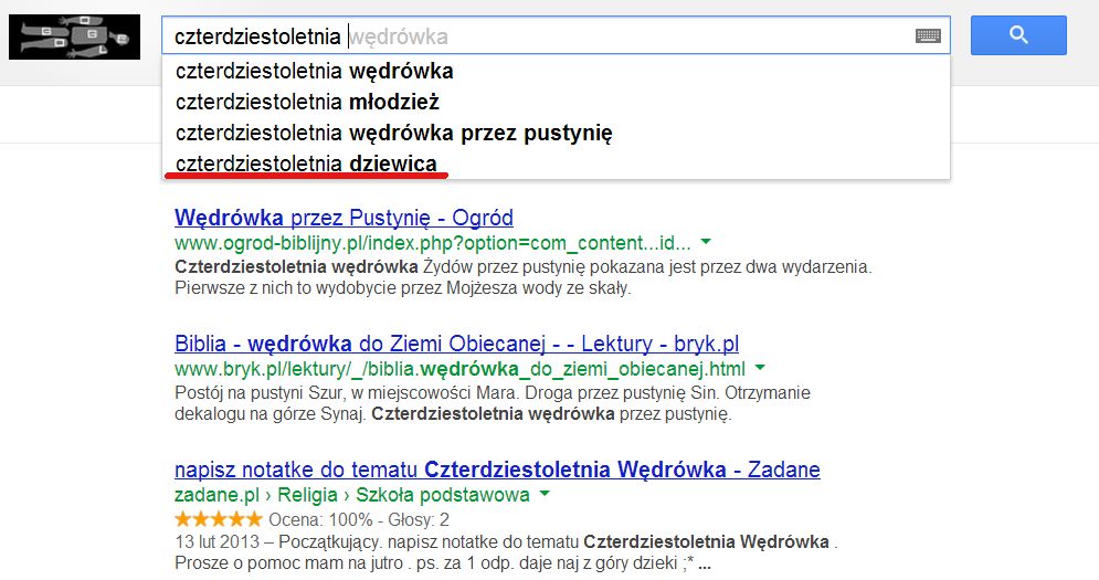 Podpowiedzi Google