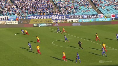 Wisła P. - Korona (2:0): Kallaste nie mógł nadążyć za Michalakiem. Biliński wykańcza akcję pomocnika