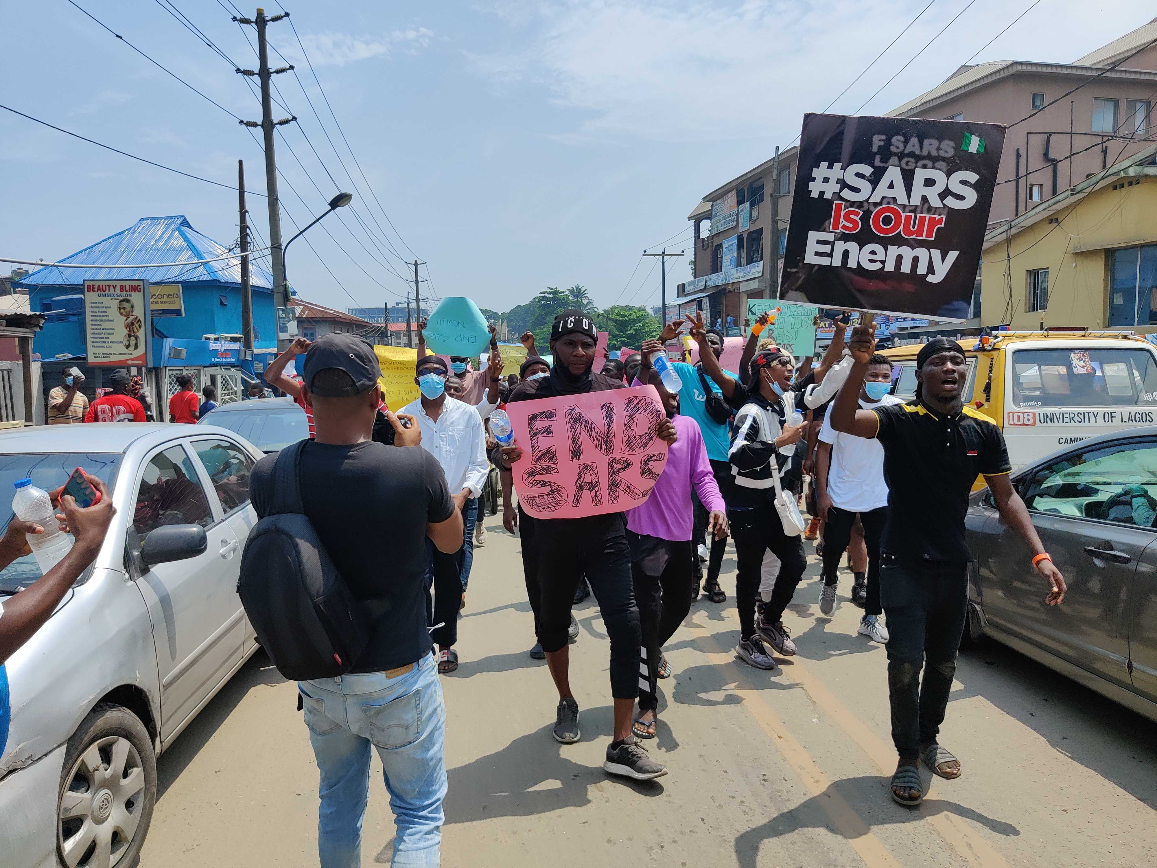 #EndSARS protesters in Lagos [Pulse]