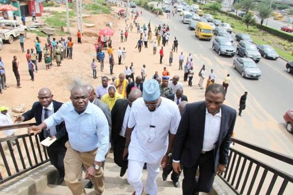 Ambode on an inspection tour during his time as Lagos Governor (Guardian) 