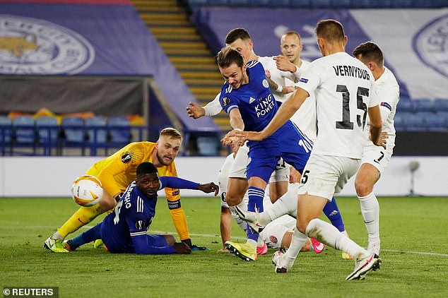 Kelechi Iheanacho assisted James Maddison for Leicester City's second goal, He also got the assit for the first goal before rounding up scoring himself (Reuters)