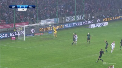 Górnik Z. - Śląsk (2:1): Co za pech Kurzawy! Piłka po jego uderzeniu nie przekracza linii bramkowej!