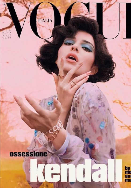 Kendall Jenner covers the February edition of Vogue Italia