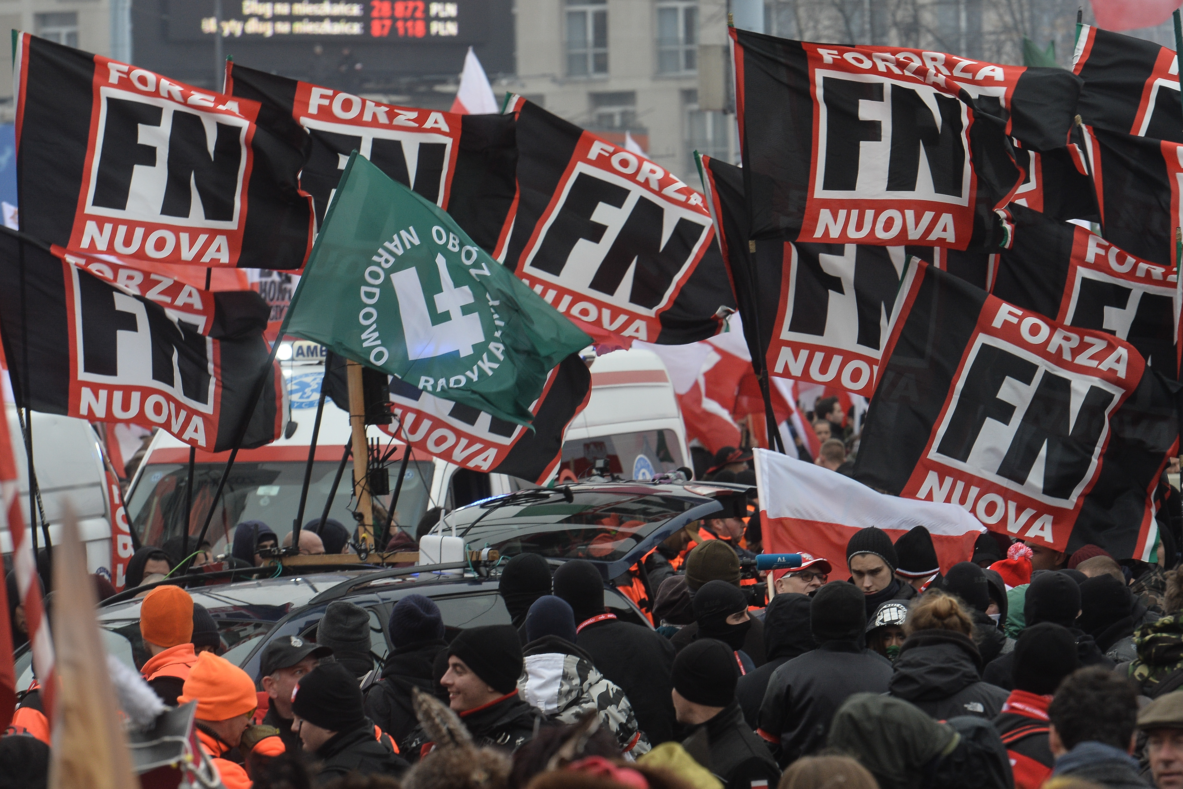 Marsz w Warszawie ONR Forza Nouova