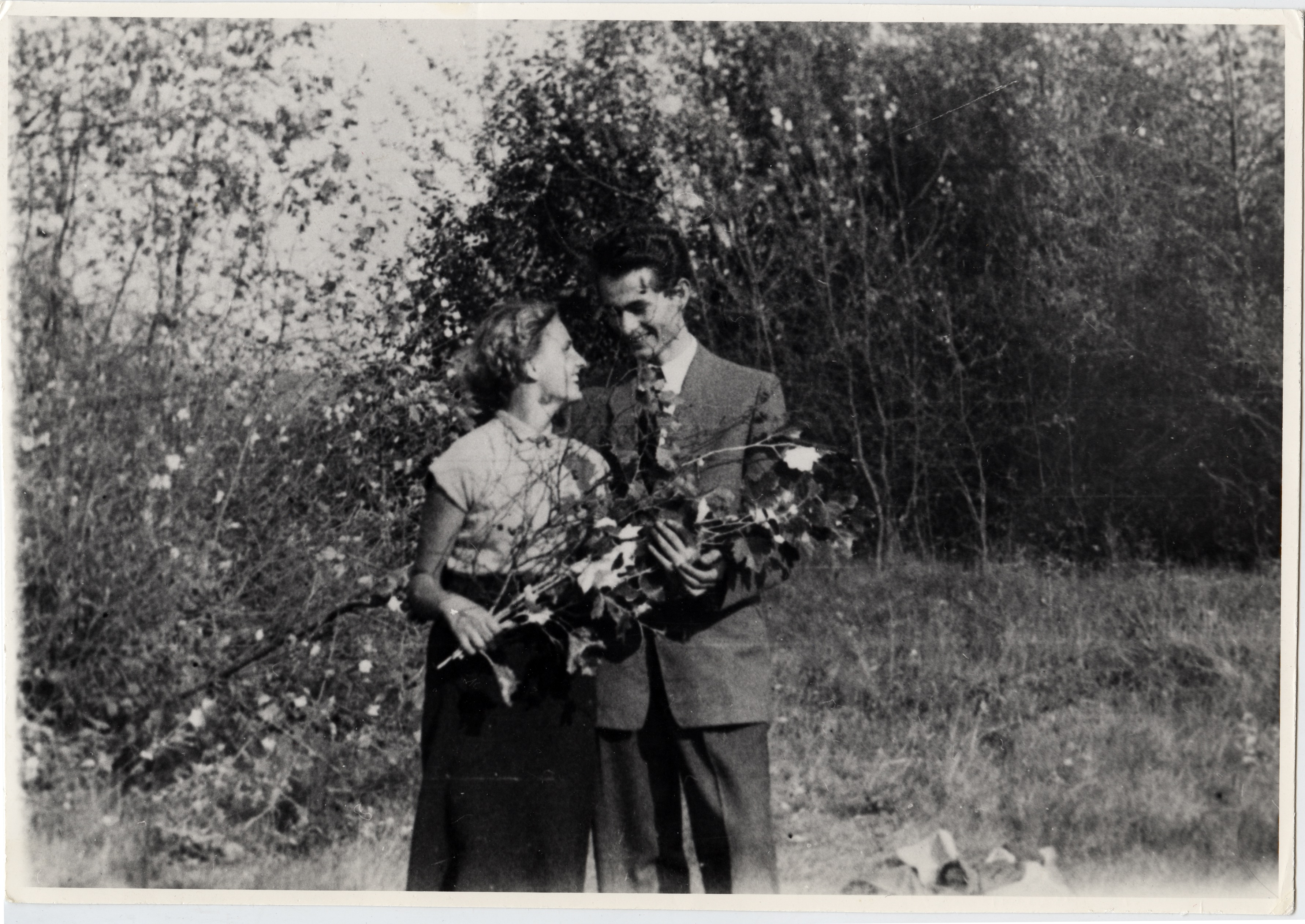 Wacława Stec i Wiesław Myśliwski w okresie narzeczeństwa, 1954, fot archiwum prywatne Wiesława Myśliwskiego