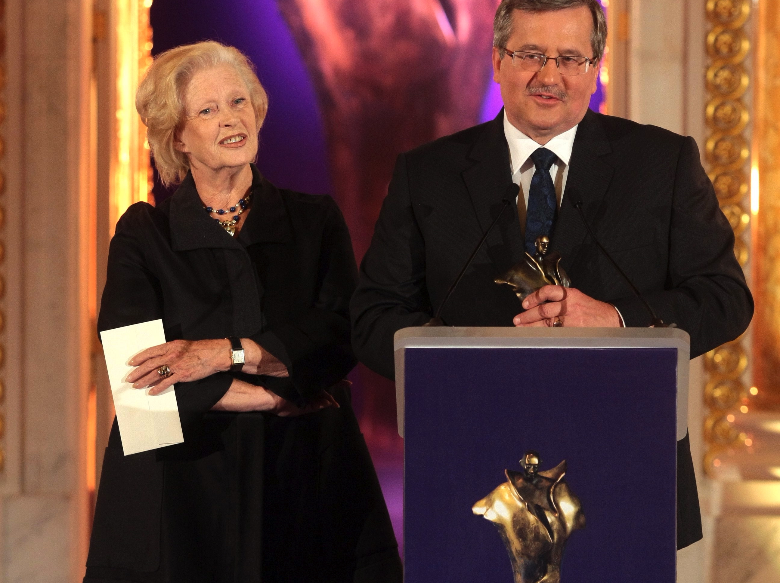 Beata Tyszkiewicz i prezydent Bronisław Komorowski