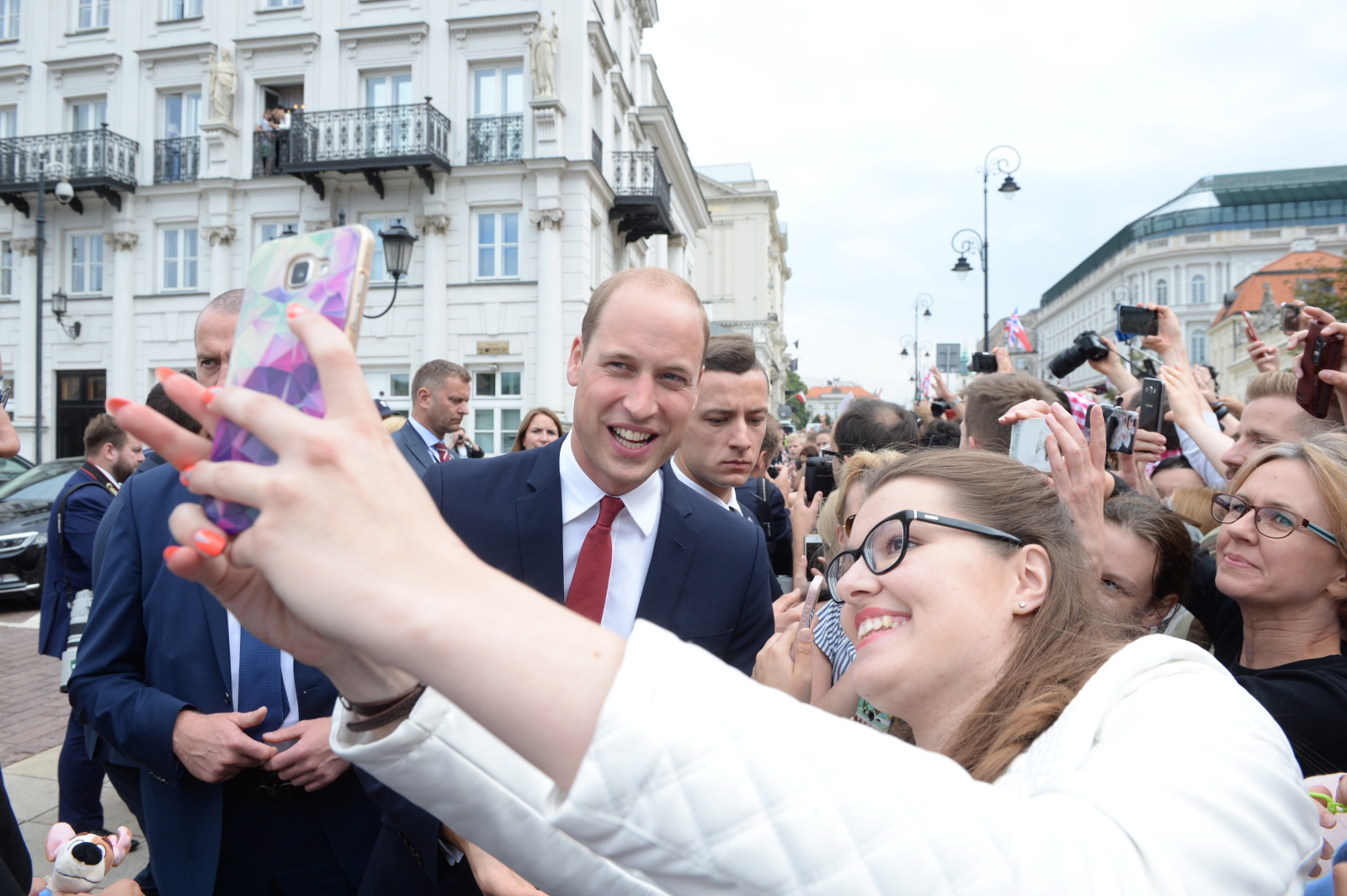 Książę William na Krakowskim Przedmieściu w Warszawie