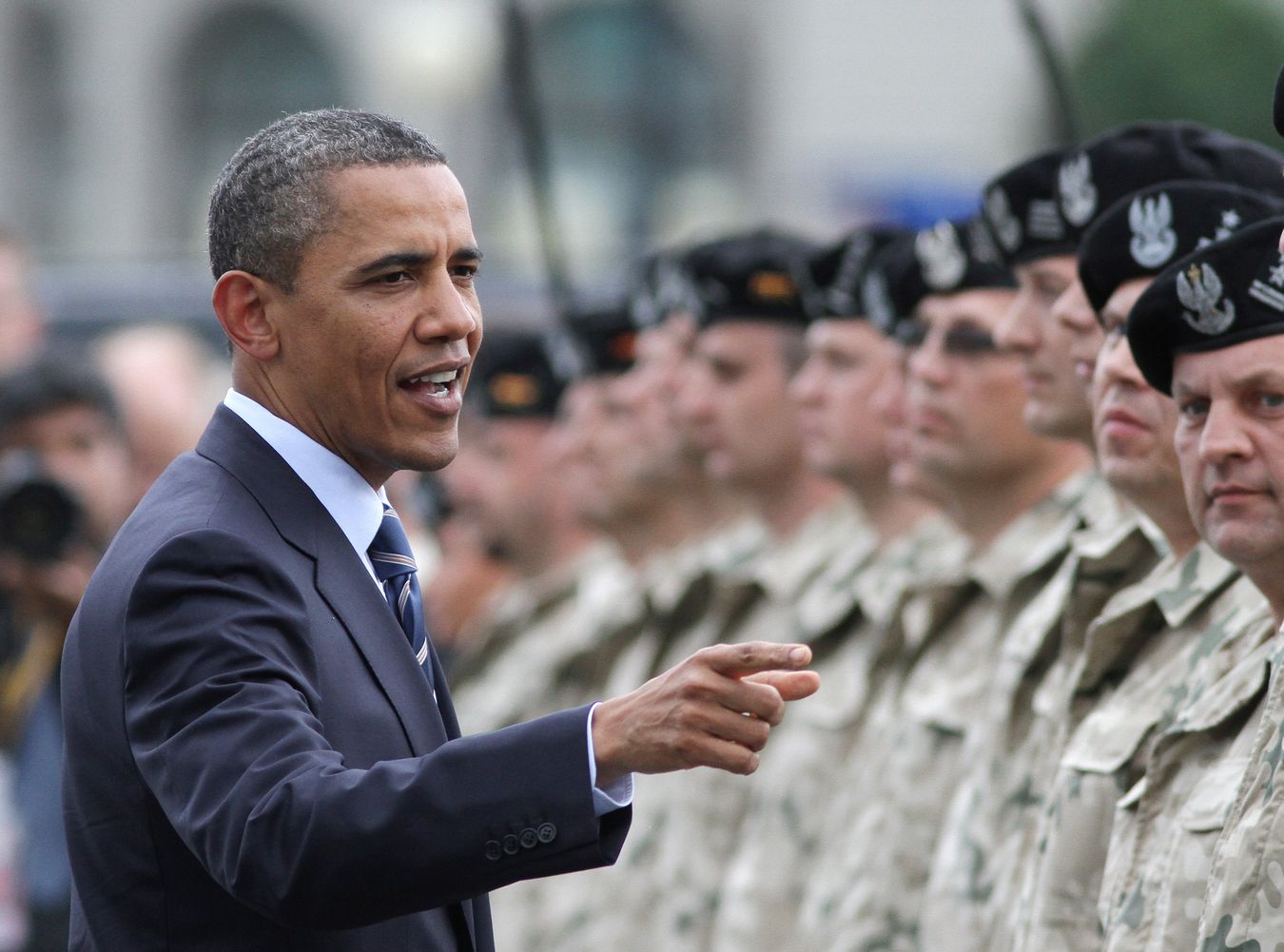 Barack Obama spotkał się z polskimi żołnierzami
