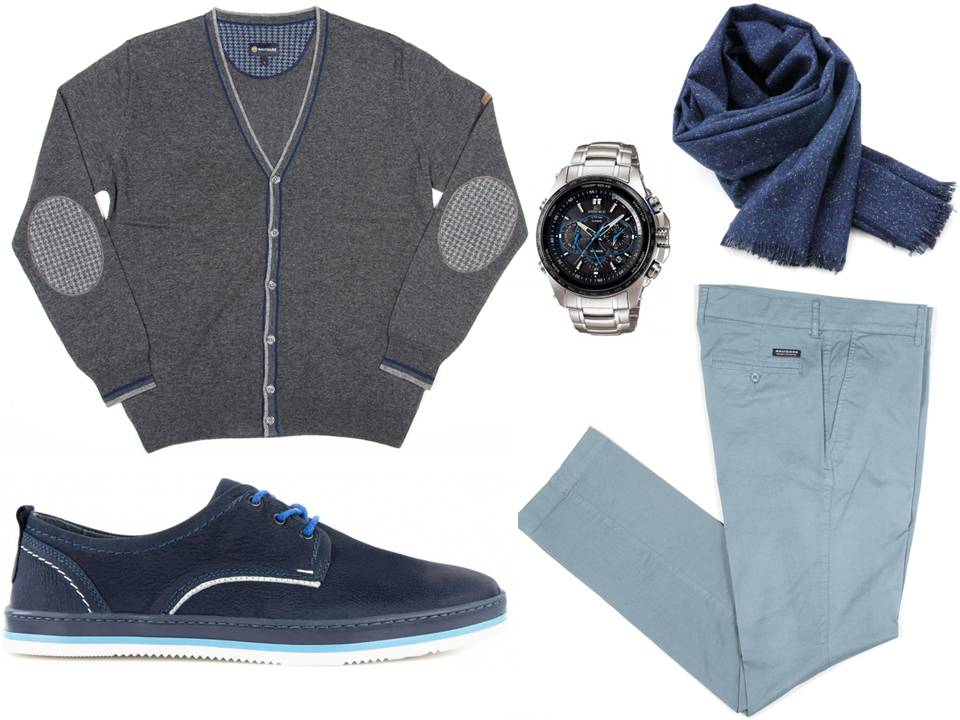 Sweter i spodnie – NAVIGARE/ navigare.eu, buty- Badura/Badura.pl, okulary- TK Maxx/tkmaxx.com