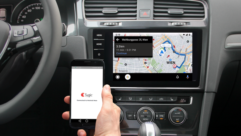 Sygic oznámil novinku, jeho off-line GPS navigácia je dostupná na Android  Auto