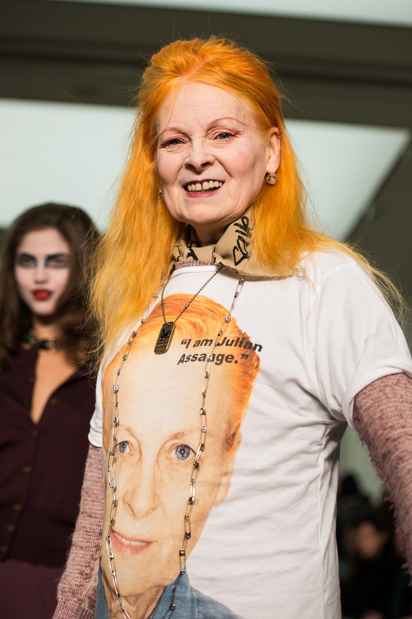 Vivienne Westwood w prowokacyjnym t-shircie "I am Julianne Assange" - Getty Images/Flash Press Media
