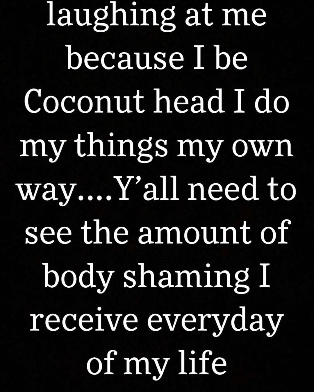 Eniola Badmus' post on body-shaming [Instagram/EniolaBadmus]