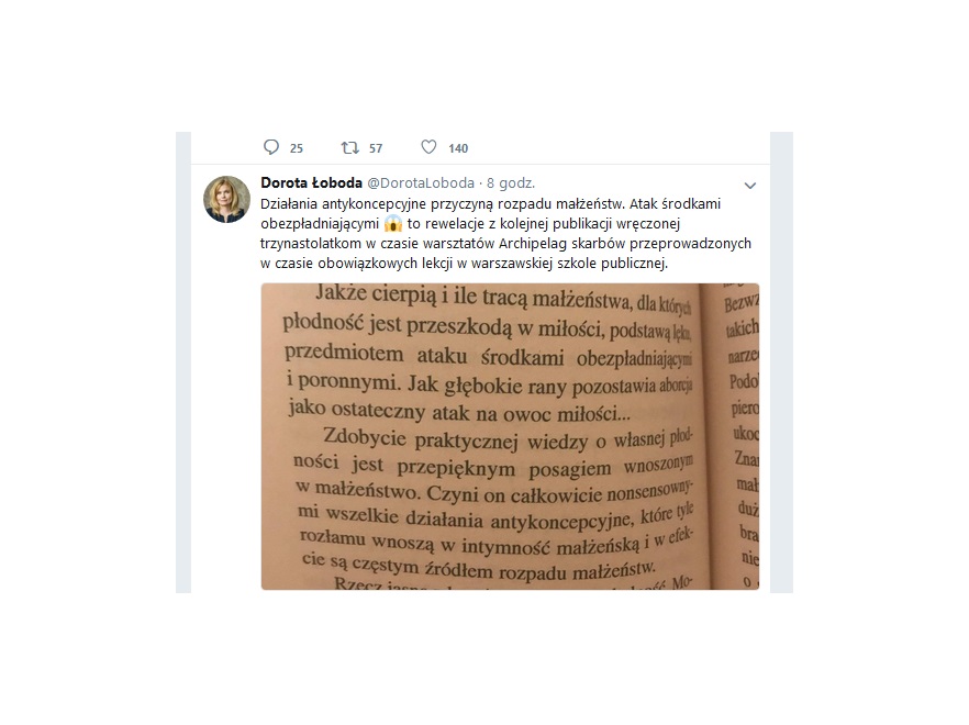 ... Dziś do listy szokujących skanów Dorota Łoboda dodała kolejny, już z innej publikacji - rozpowszechnianej na warsztatach
