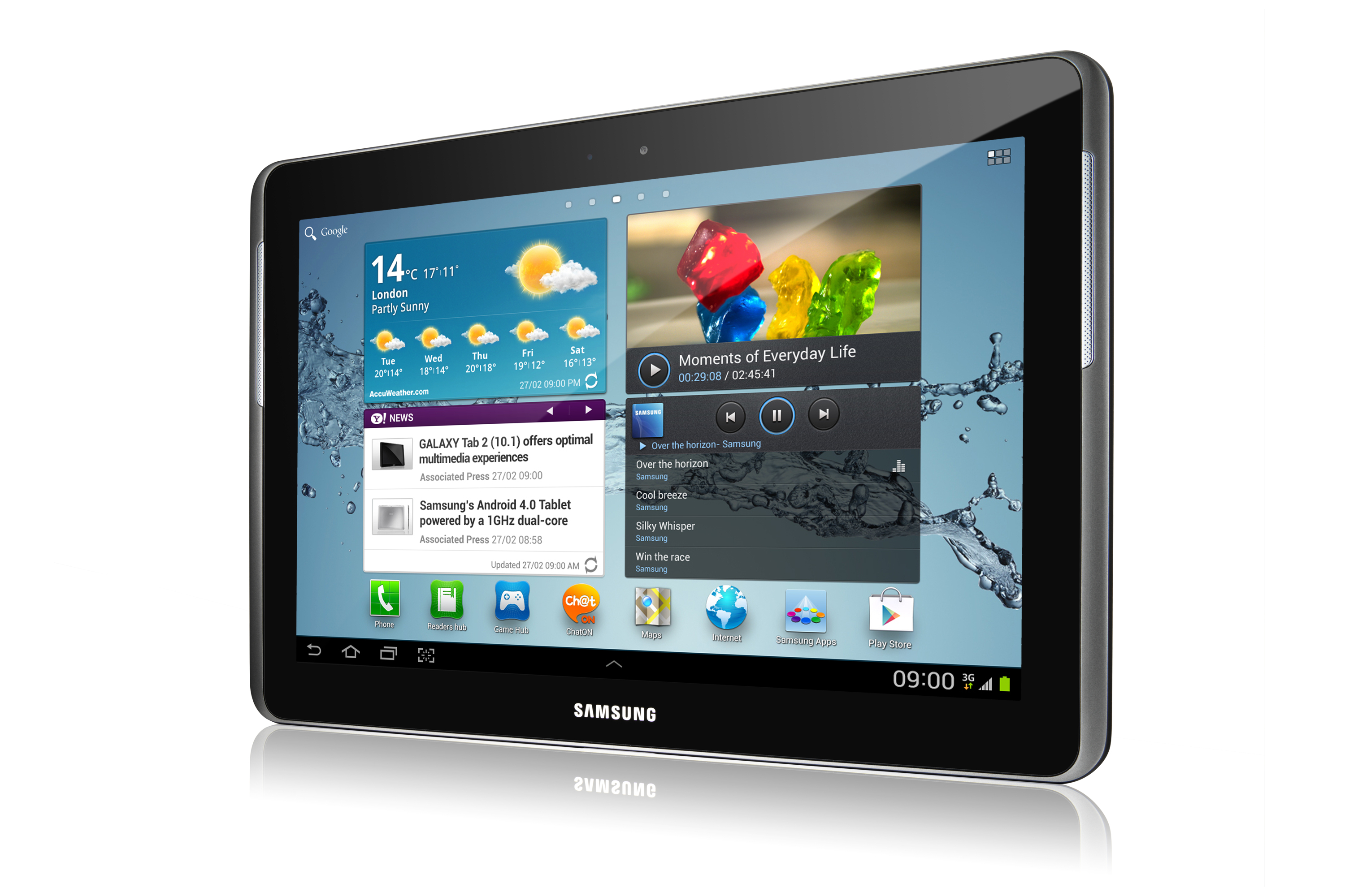 Tablet Samsunga występuje w dwóch odsłonach - 10 i 7 calowej. Pod maską znajdziemy szybki procesor. Całość sterowana Androidem