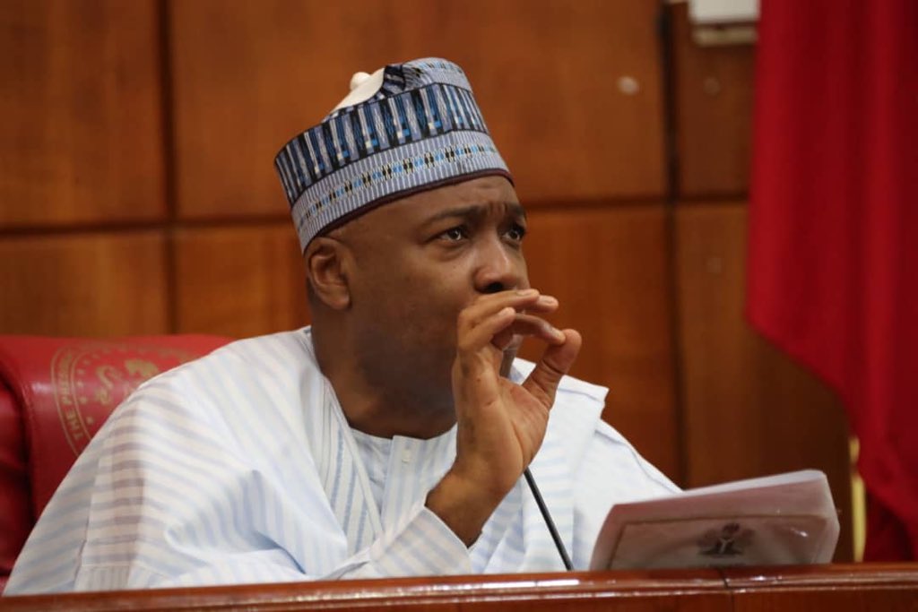 Saraki emerged Senate President against his party's wishes (NASS media)