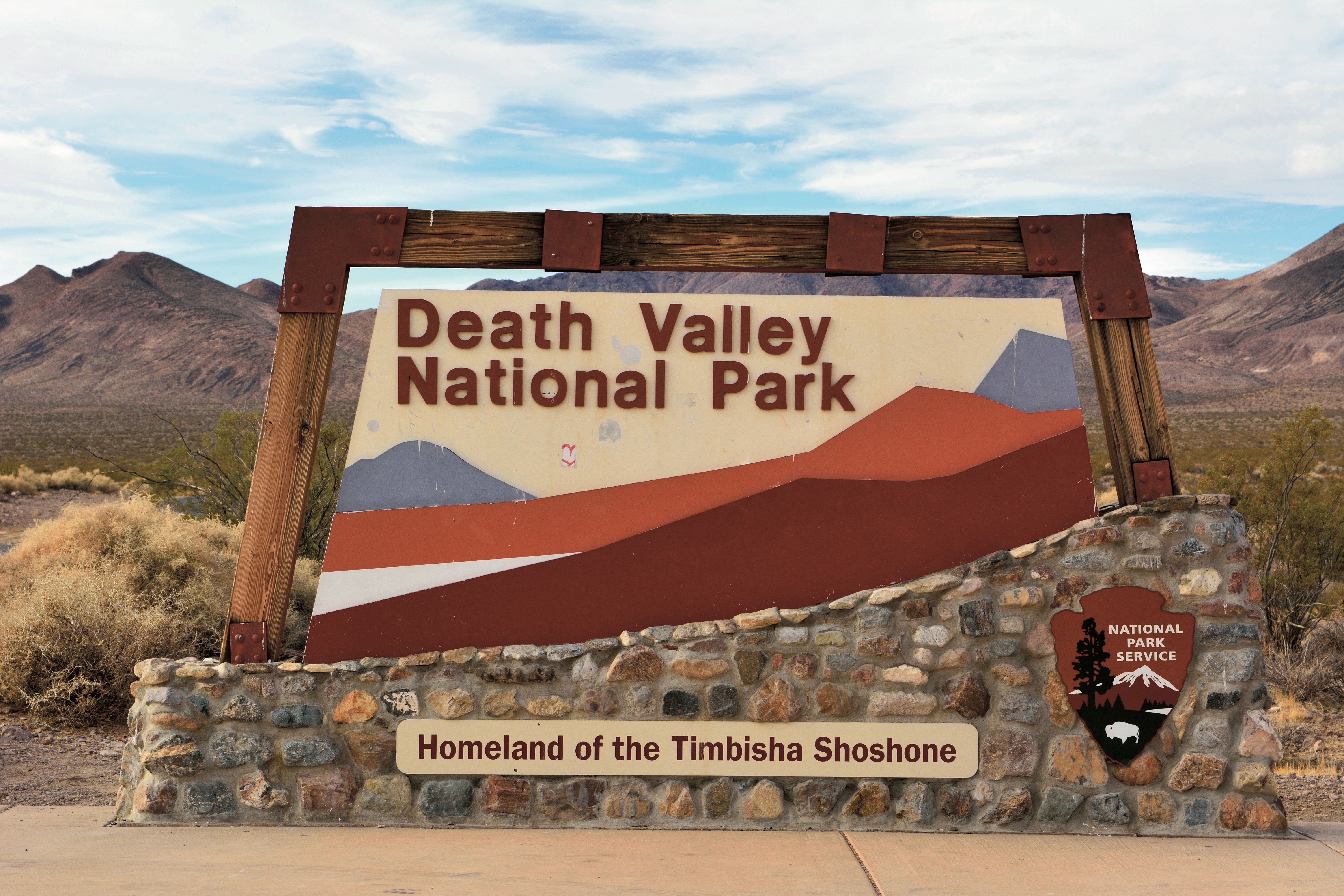Wejście  do Parku Narodowego Doliny Śmierci w Kalifornii