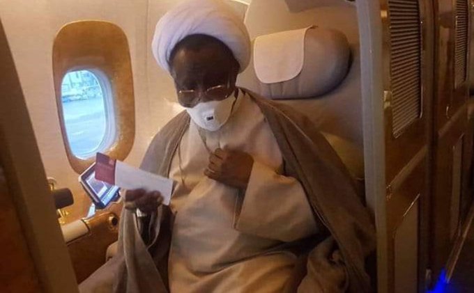 Sheikh Ibraheem El-Zakzaky, the leader of the Islamic Movement of Nigeria (IMN) was flown back to Nigeria few days after court granted him leave to seek medical attention in India. (BBC)