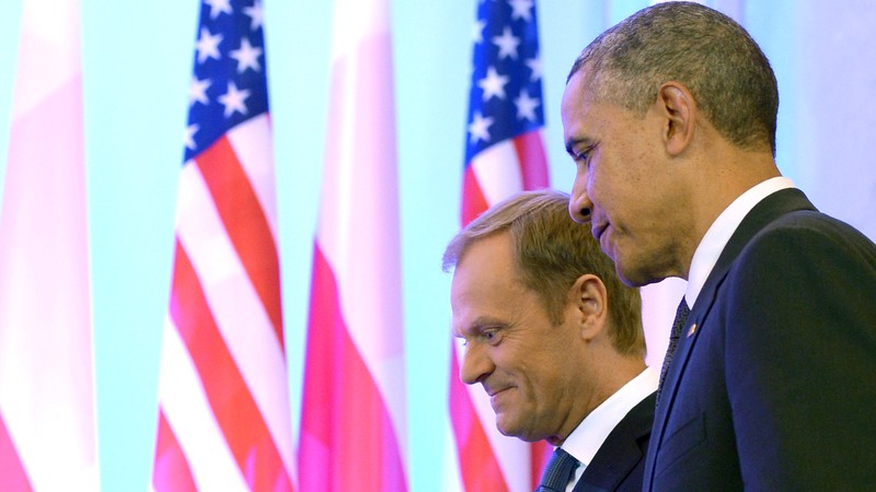 Prezydent USA Barack Obama z premierem Polski Donaldem Tuskiem