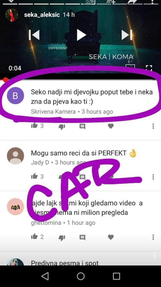 Seka odu&scaron;evljena komentarom