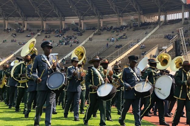 Military band getting ready for Mugabe's funeral