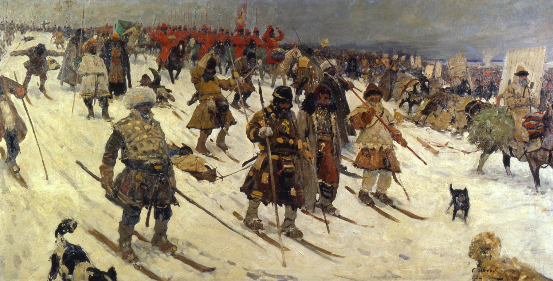 Kampania wojskowa Rosjan w XVI w. Obraz z 1903 r. w zasobach Galerii Tretiakowskiej