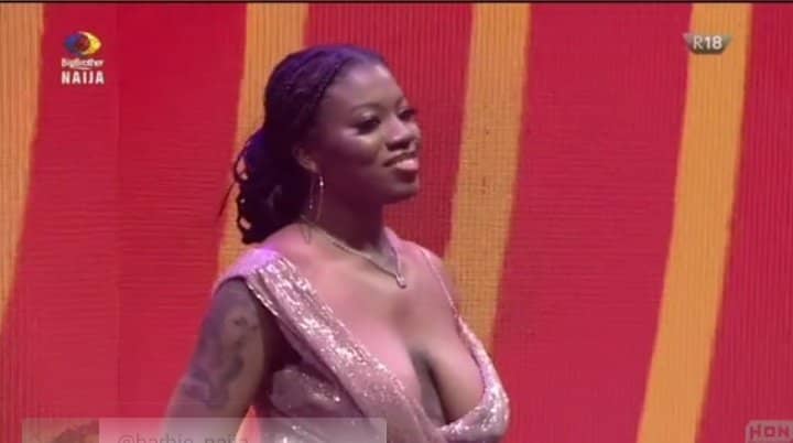 Angel on the Big Brother stage {twitter/thecable}