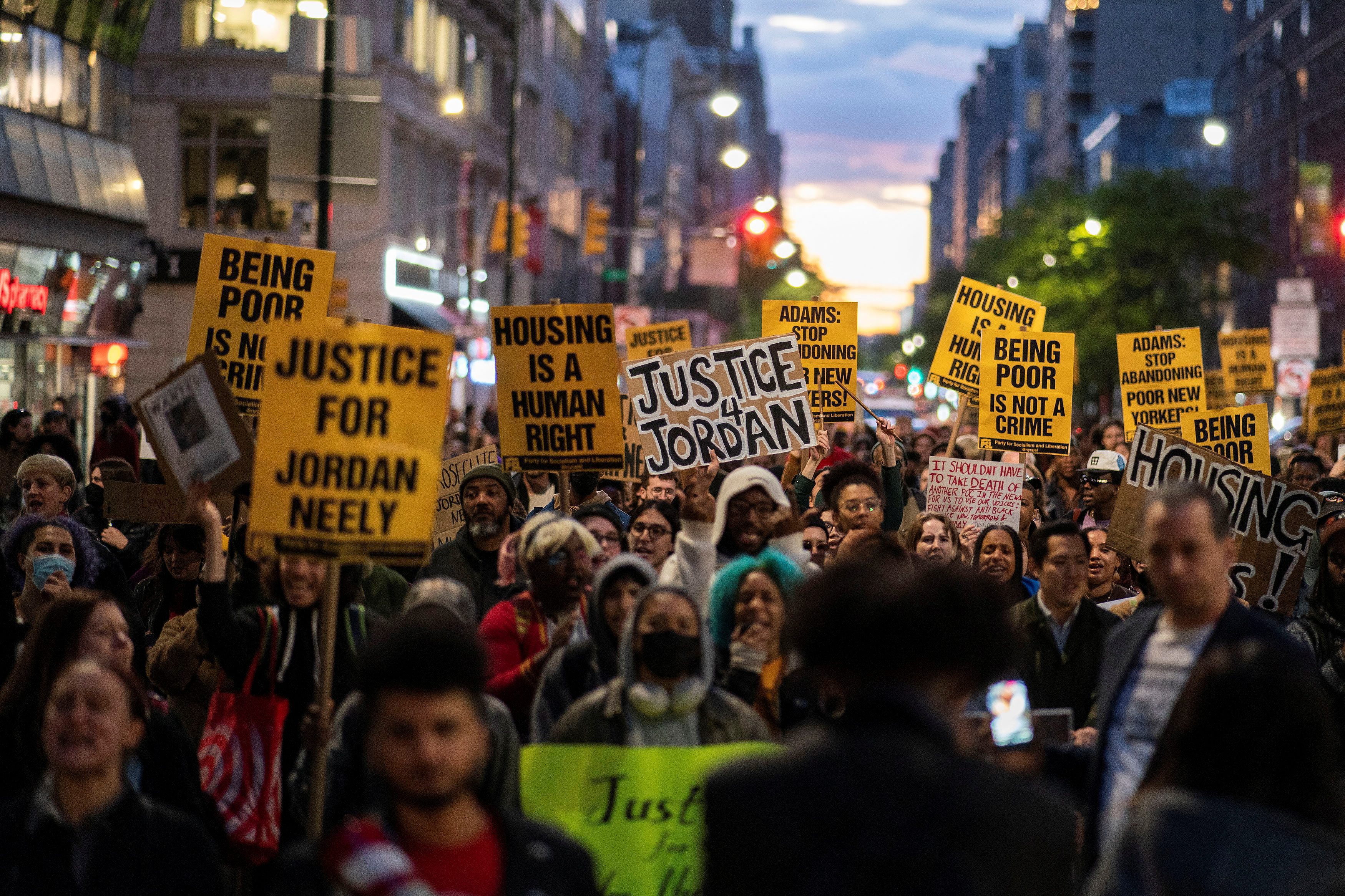 Nowy Jork. Fala protestów po śmierci Jordana Nelly'ego.