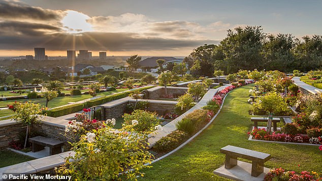 The ceremony to place on Friday, February 7, 2020, at Pacific View Memorial Park in Corona del Mar, Orange County. The ceremony was attended by close family of the deceased and his daughter. [DailyMail]