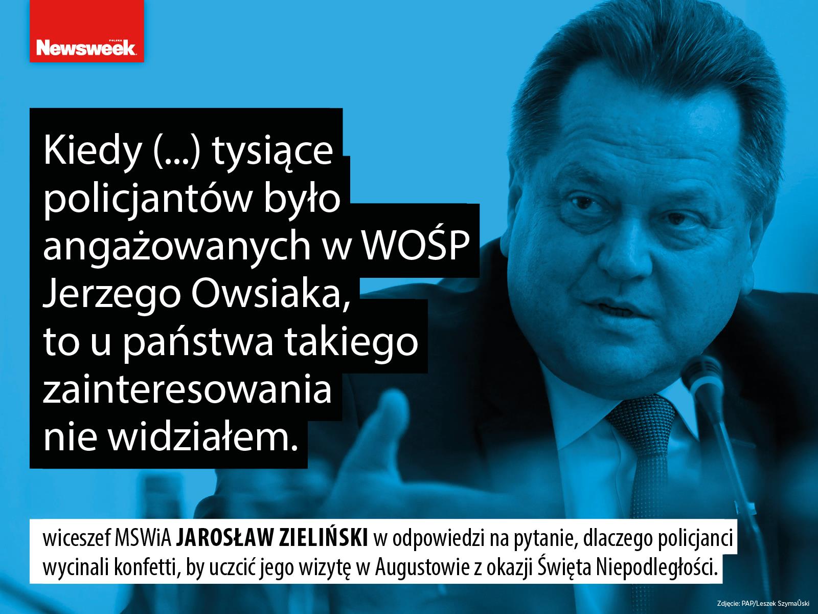 Jarosław Zieliński WOŚP policja polityka Prawo i Sprawiedliwość PiS