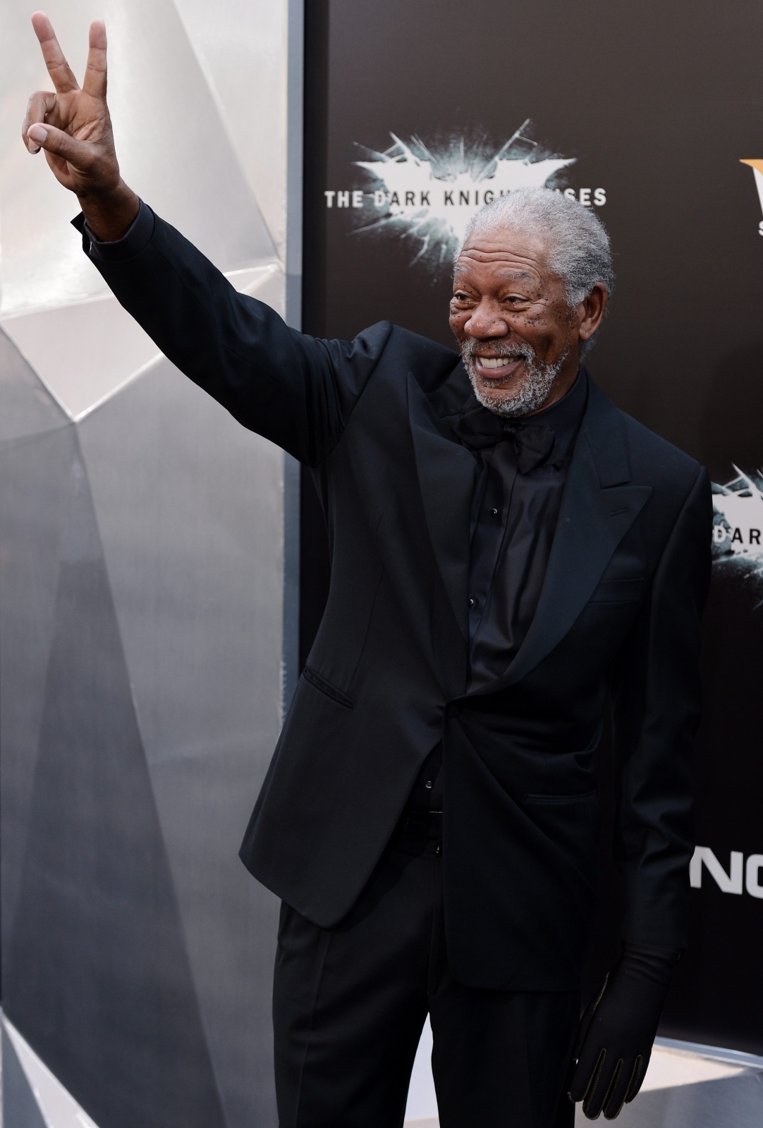 Morgan Freeman na premierze filmu