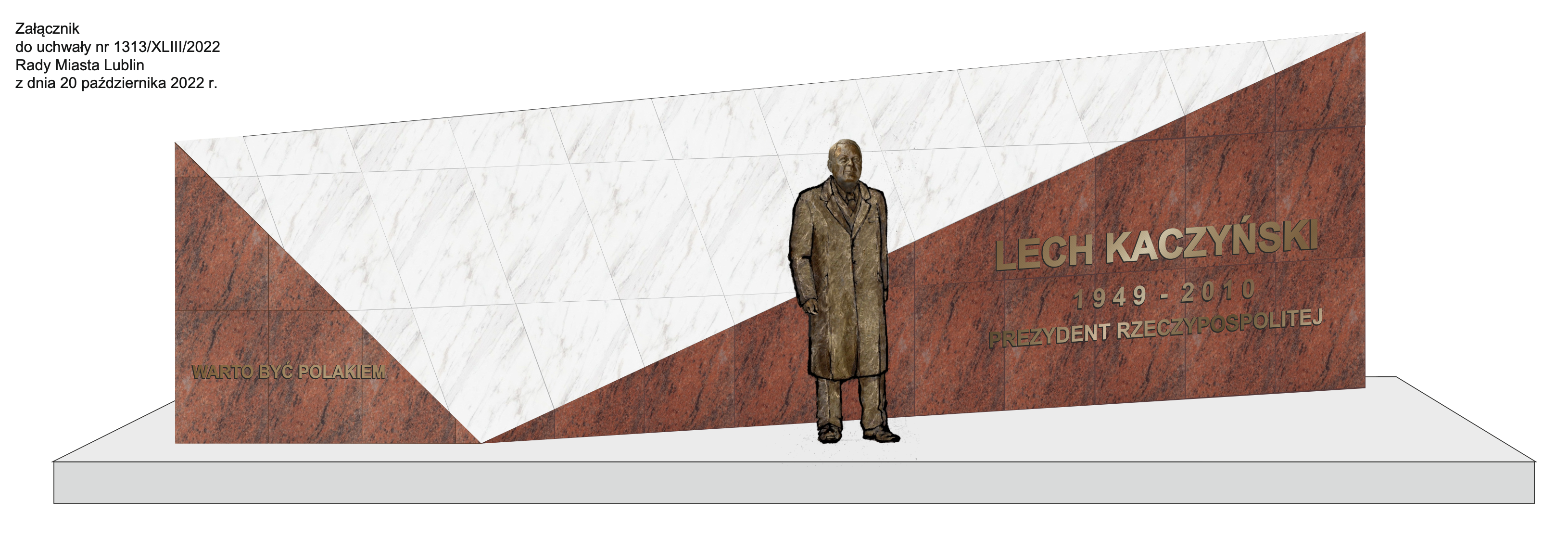 Projekt pomnika Lecha Kaczyńskiego w Lublinie