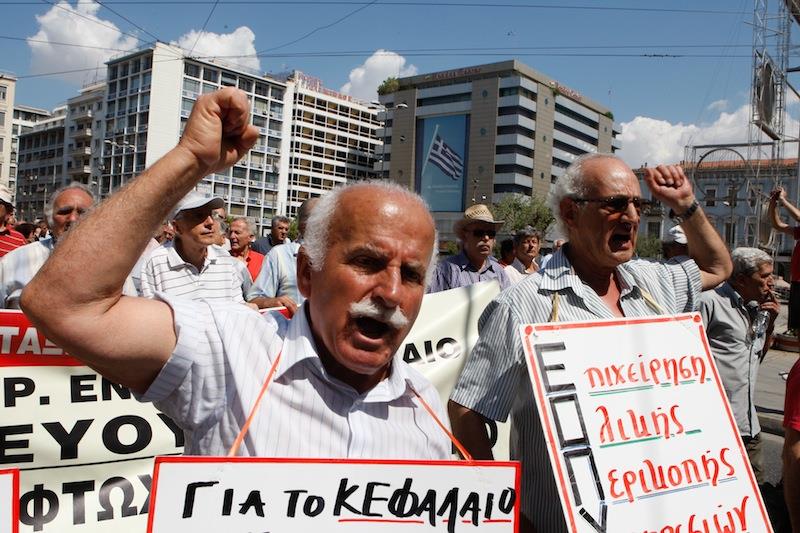 Emeryci grecja protest 2