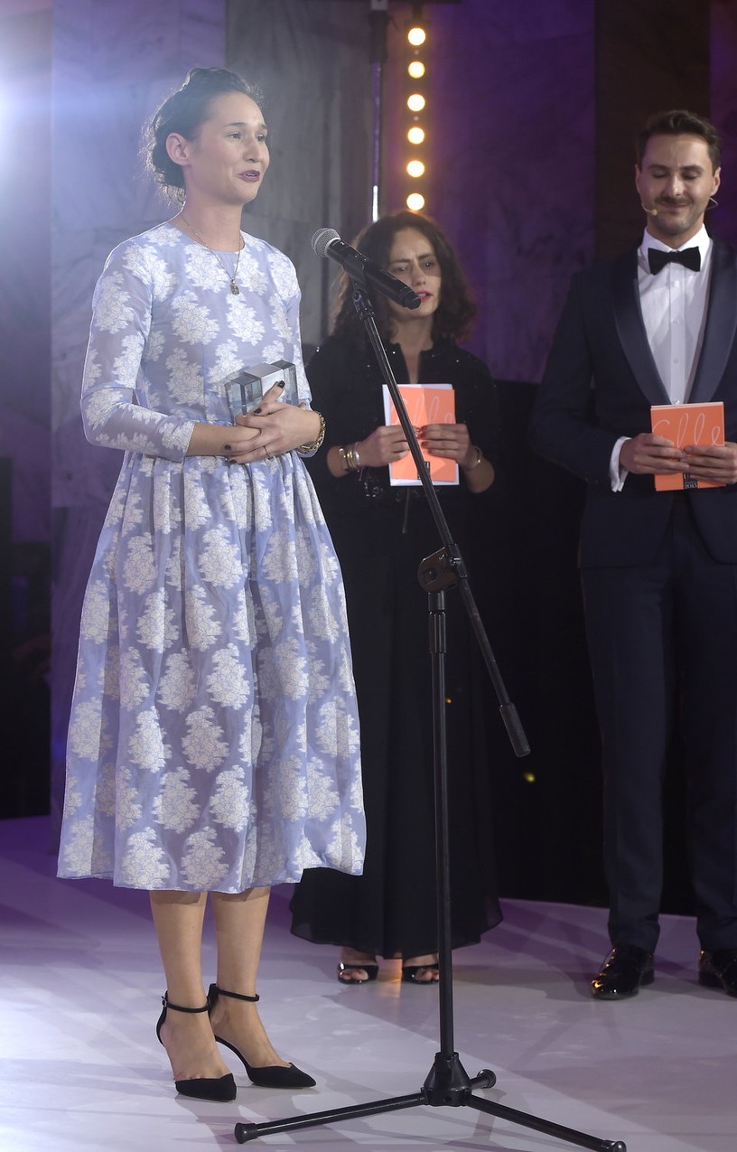 Zofia Chylak podczas rozdania nagród Elle