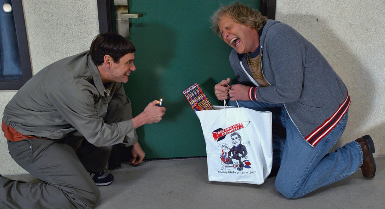 Jim Carrey i Jeff Daniels w filmie
