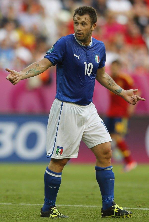 Euro 2012. Tatuaże Antonio Cassano