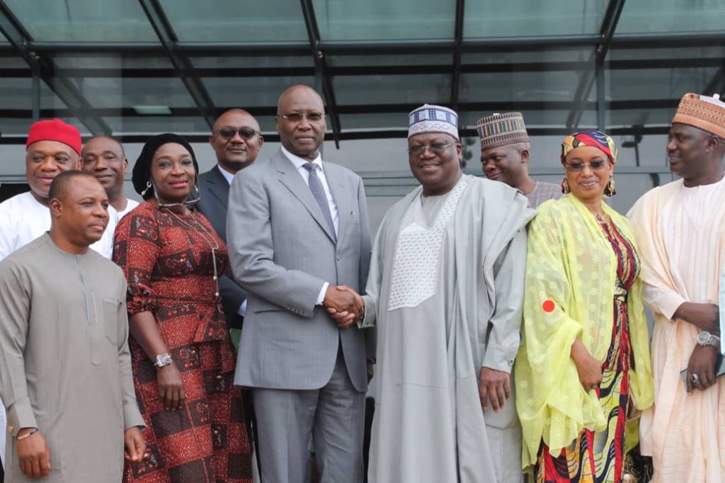 The President of the Senate, Sen. Ahmad Lawan paid a visit to the Secretary to the Government of the Federation Mr. Boss Mustapha [Twitter/@SPNigera]