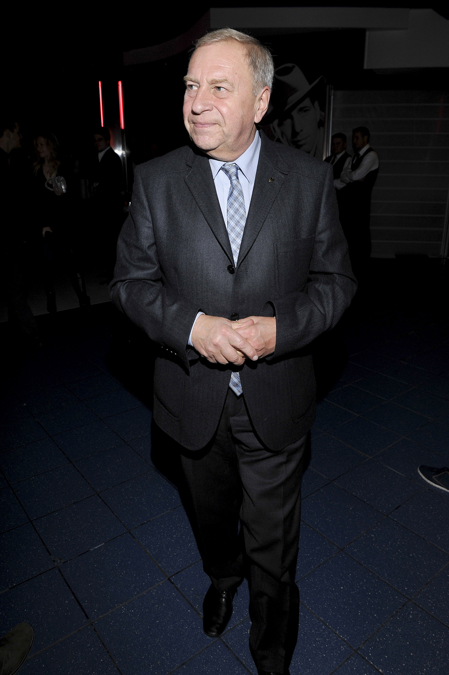 Jerzy Stuhr na premierze filmu