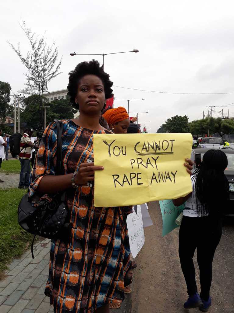 Protesters storm COZA church in Lagos, screaming 'no to rape' (Pulse)