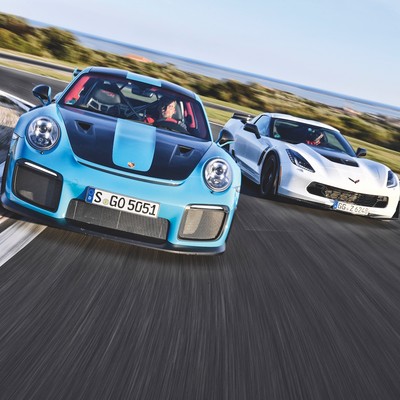 Porsche 911 GT2 RS kontra Chevrolet Corvette Z06 - nie do wiary