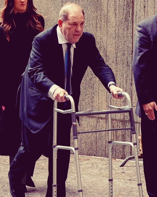 Harvey Weinstein's interview was held at the New York-Presbyterian/Weill Cornell Medical Center on Friday, December 13, 2019, where he is said to recuperating after a three-hour spinal surgery to remove a trio of bone plates compressing his vertebrae [Instagram/HappyFuzzball]