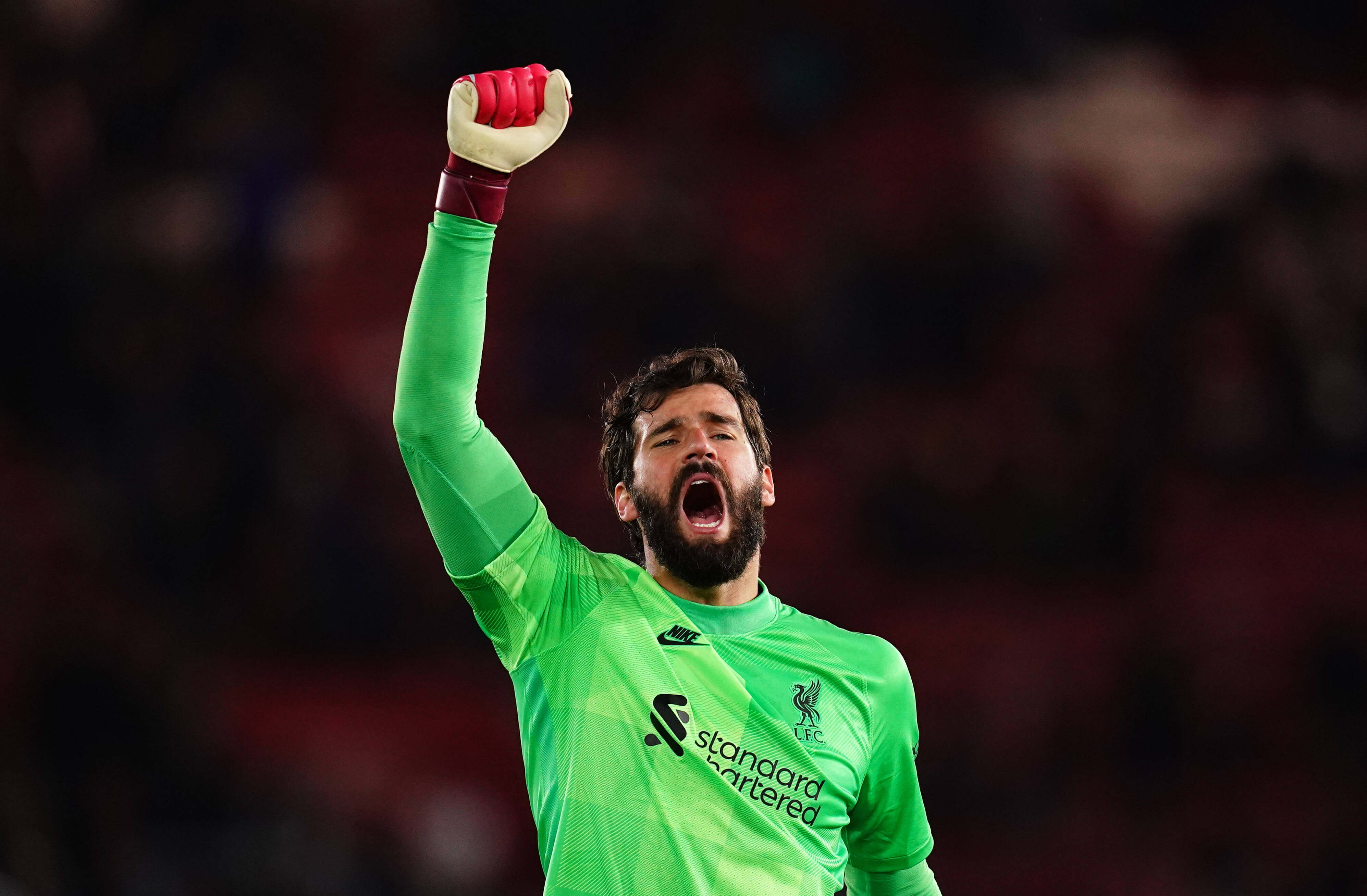 Alisson denied Nathan Redmond late in the game with a good save