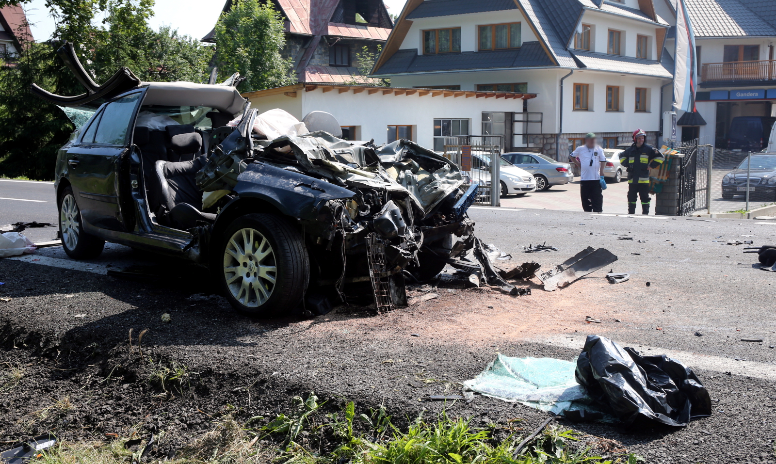 Wypadek na zakopiance w Białym Dunajcu