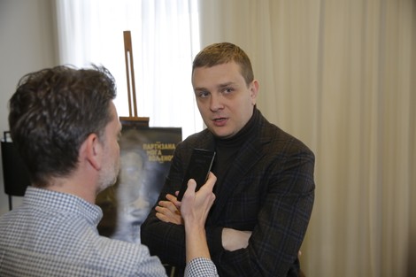 Finanijski direktor FK Partizan, Miloš Vazura, na promociji kalendara crno-belih