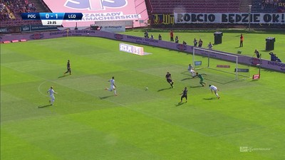 Pogoń - Lechia (0:1): Frączczak "odebrał" kapitalną asystę Delewowi! Bułgar popisał się piękną akcją, ale jego kolega fatalnie spudłował