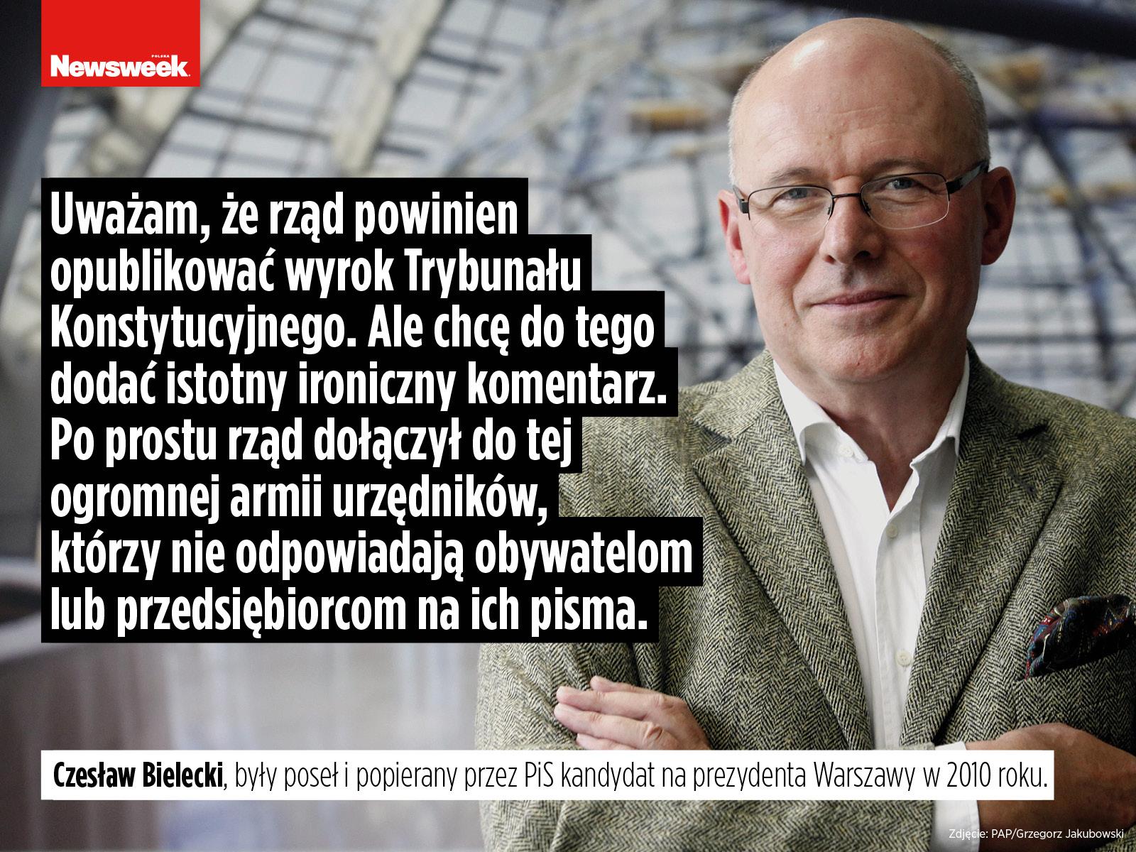 Czesław Bielecki polityka Trybunał Konstytucyjny PiS Prawo i Sprawiedliwość