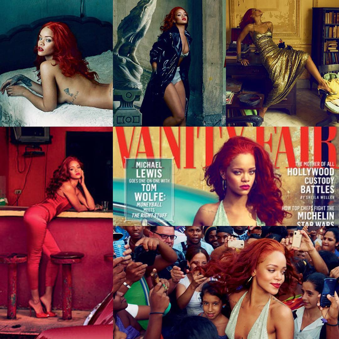 Zdjęciami z sesji w Hawanie Rihanna już tradycyjnie pochwaliła się na swoich profilach internetowych.