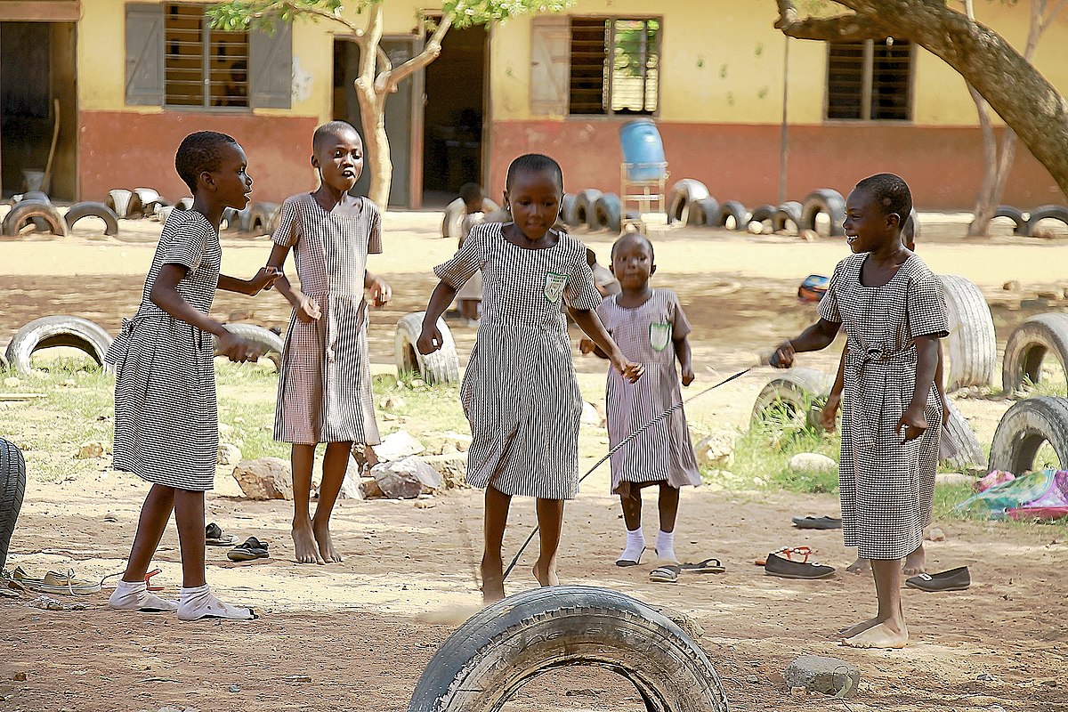 Skipping is a fun past time for children [wikimedia]