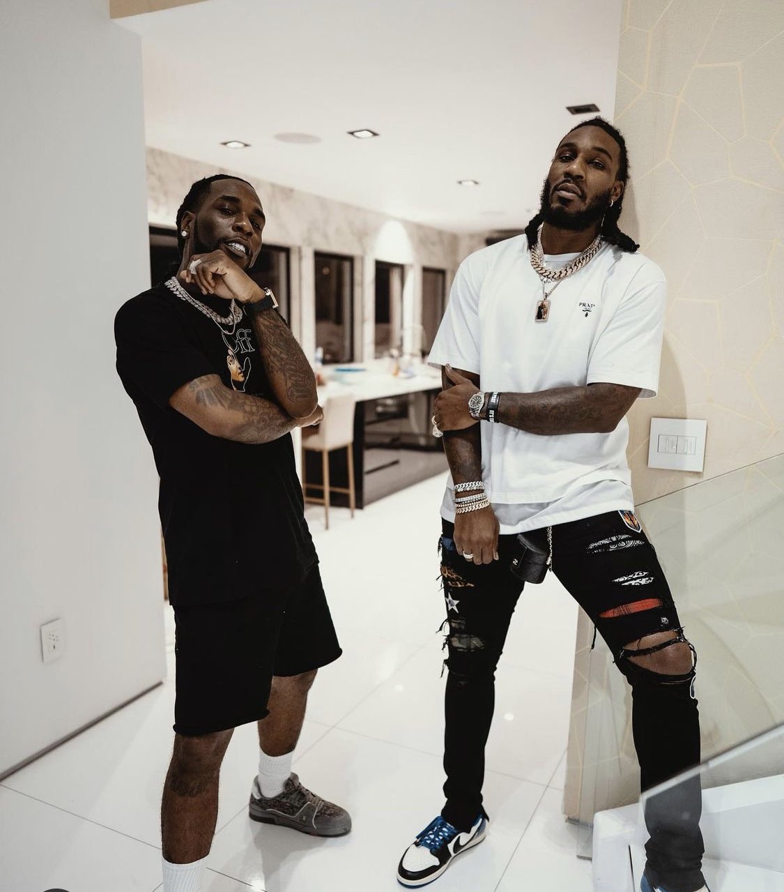 Burna Boy and Jae Crowder 